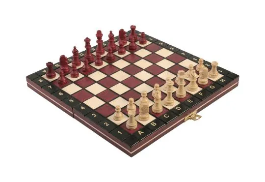 New Magnetic Travel Chess Set & Board - Red