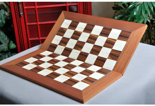 Indian Rosewood and Bird's Eye Maple Folding Standard Traditional Chess Board
