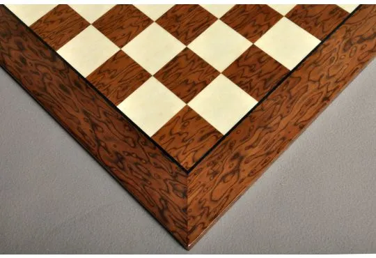 Brown Erable and Bird's Eye Maple Standard Traditional Chess Board
