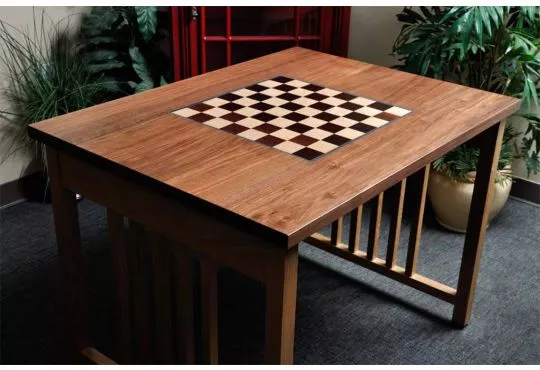 Signature Traditional Chess Table with Built in Chess Board - 2.25" Squares