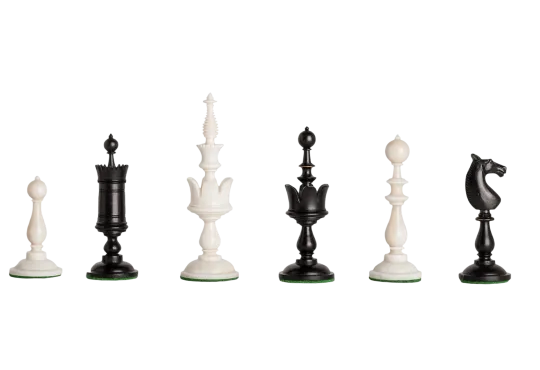 The Selenus Luxury Bone Chess Pieces - 4.0" King