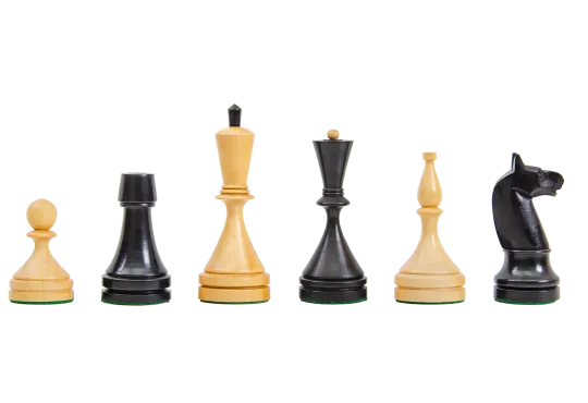 Circa 1962 Baku Wood Chess Pieces - 4.2" King