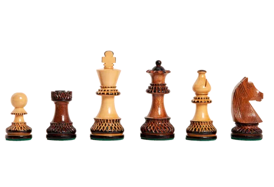 The Burnt Golden Rosewood Championship Series Chess Pieces - 3.75" King