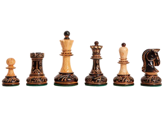 The Burnt Dubrovnik Chess Pieces - 3.75" King