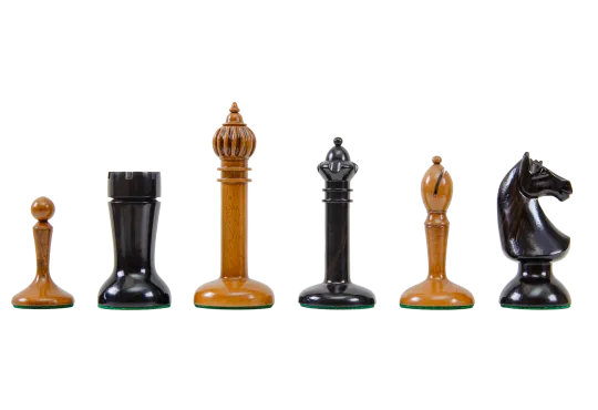 The Circa 1910 Lasker Schlechter World Chess Championship Series Chess Pieces - 4.5" King