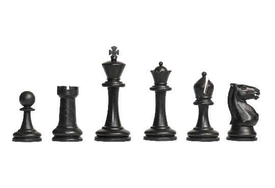 The Competition Series Plastic Chess Pieces - 3.75" King Height