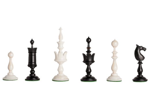 The Selenus Luxury Bone Chess Pieces - 4.0" King
