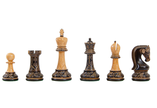 The Burnt Leningrad Series Chess Pieces - 4.0" King 