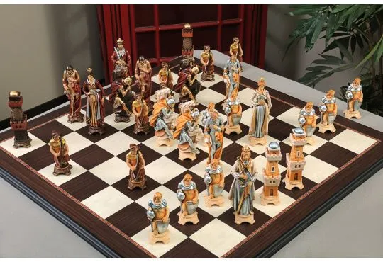 The Pyrenees Series Luxury Hand Crafted Chess Set & Board Combination