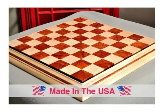 Signature Contemporary II Chess Board - Curly Maple / Pomelle Bubinga - 2.5" Squares