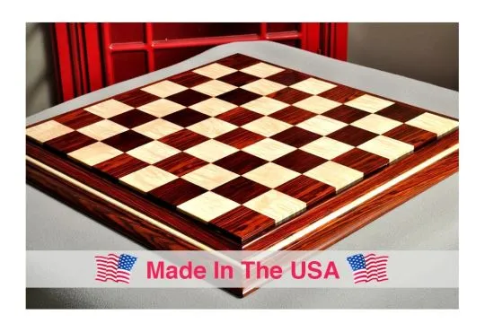 Red Lava Maple Wood Chess Board (With Border)