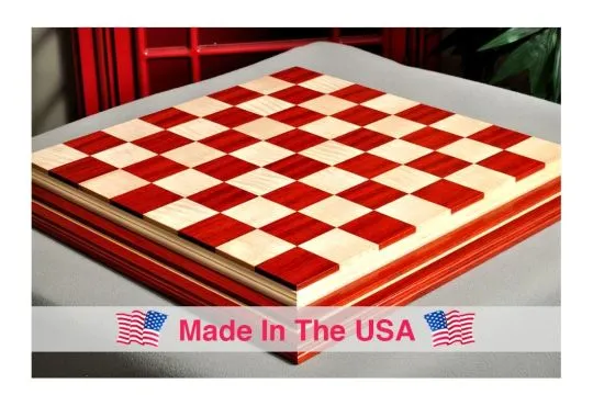 Signature Contemporary IV Luxury Chess board - PADAUK / CURLY MAPLE - 2.5" Squares
