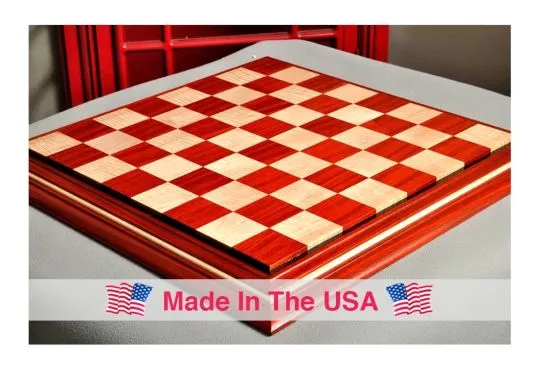 Signature Contemporary II Chess Board - Padauk/ Curly Maple - 2.5" Squares