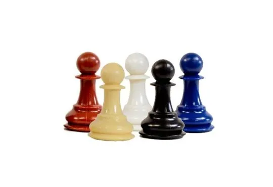 Traditional Staunton Pieces - Individual Pawn (Assorted Colors)