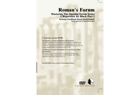E-DVD ROMAN'S LAB - VOLUME 31 - Mastering The Opening Forum Series - A Repertoire For Black - PART 1