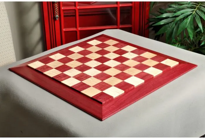 Custom Contemporary Chess Board - Purpleheart / Curly Maple - 2.5 Squares