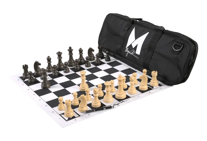 The House of Staunton Analysis Chess Set Combo (Black) Plastic