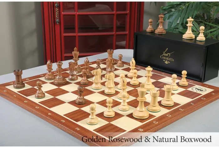 Mahogany and Maple Wooden Tournament Chess Board