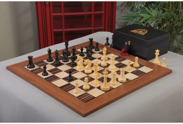 Craftsman Chess Set in 3.75 Tounament Chess Piece in Ebony Wood