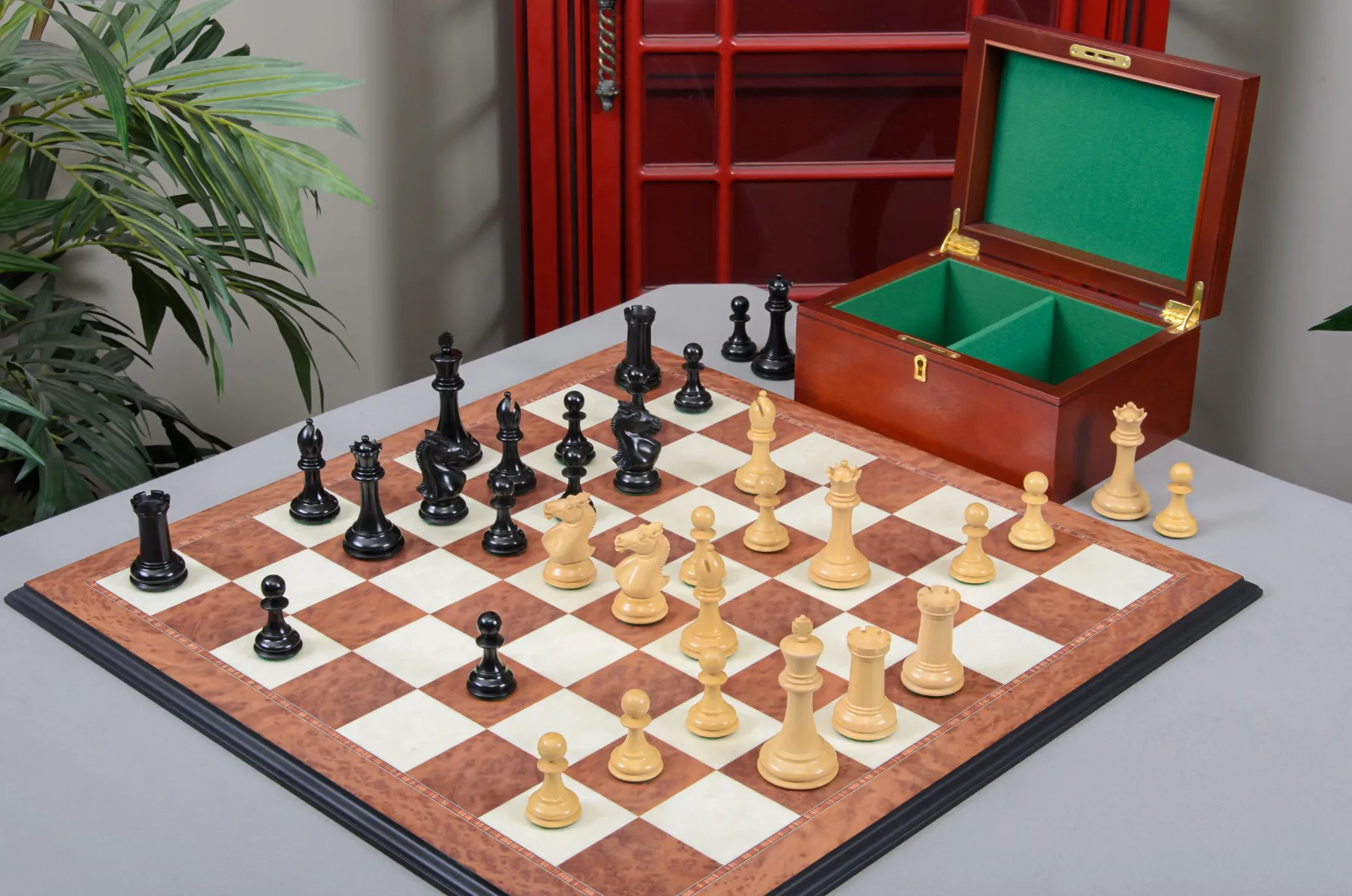 Image of The Hastings Chess Set, Box, & Board Combination