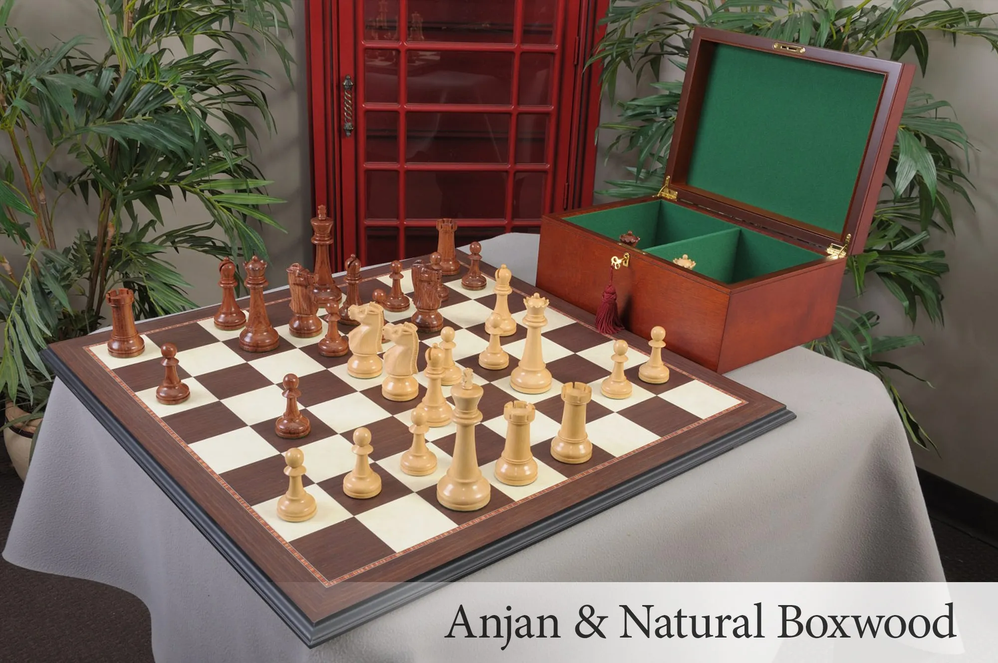 Image of The 6" Fischer-Spassky Series Chess Set, Box, & Board Combination